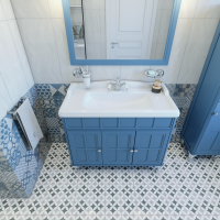 Шкаф пенал для ванной Caprigo Borgo 40 L бриллиантово-синий