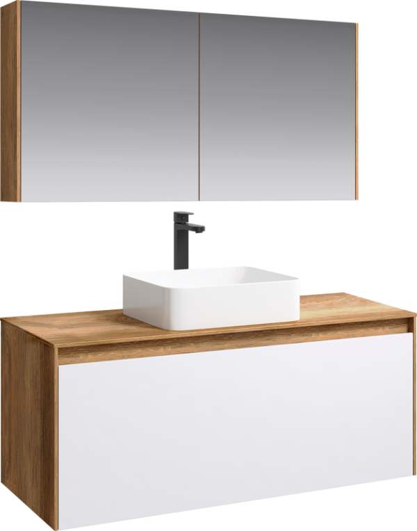 Мебель для ванной комнаты Aqwella 5 stars Mobi 120 дуб балтийский, белая