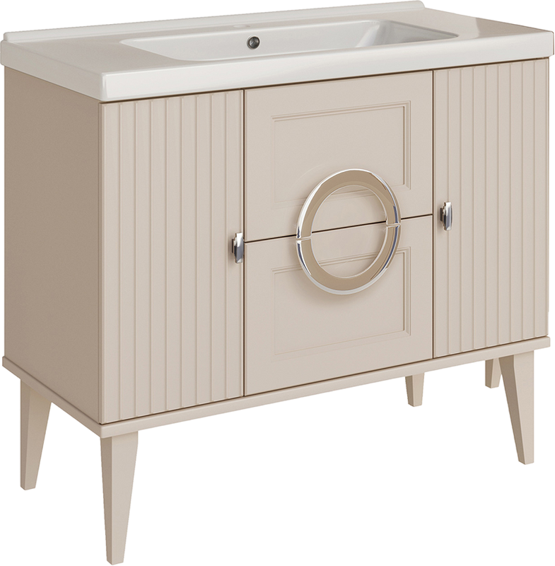 Мебель для ванной комнаты ASB-Woodline Федерика 100 тирамису софт