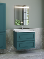 Мебель для ванной комнаты Caprigo Wales 70 изумрудно-бирюзовая