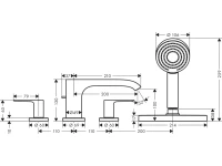 Смеситель на борт ванны Hansgrohe Vivenis 75444000 хром Смеситель на борт ванны Hansgrohe Vivenis 75444000 хром