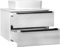 Мебель для ванной комнаты Runo Орлеан 70 белая матовая, белый глянец, раковина Tre 50