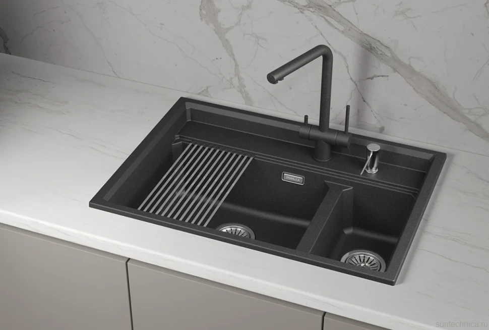Мойка кухонная Granula Kitchen Space 7302i шварц