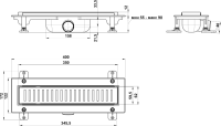 Душевой трап Good Door ТЛ00025 34,5x5,3 см, черный