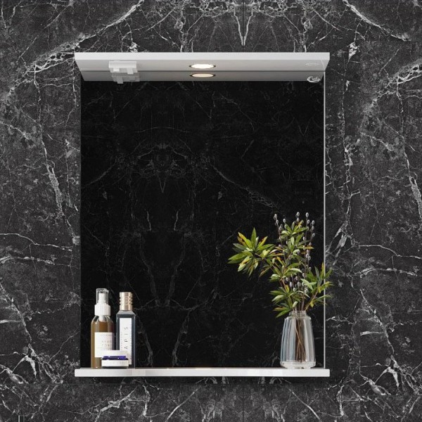 Зеркало Onika Коралл 50, с подсветкой, белое