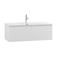 Тумба под раковину без столешницы BelBagno Uno 100 подвесная, 1 ящик, bianco opaco