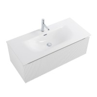 Тумба под раковину без столешницы BelBagno Uno 100 подвесная, 1 ящик, bianco opaco