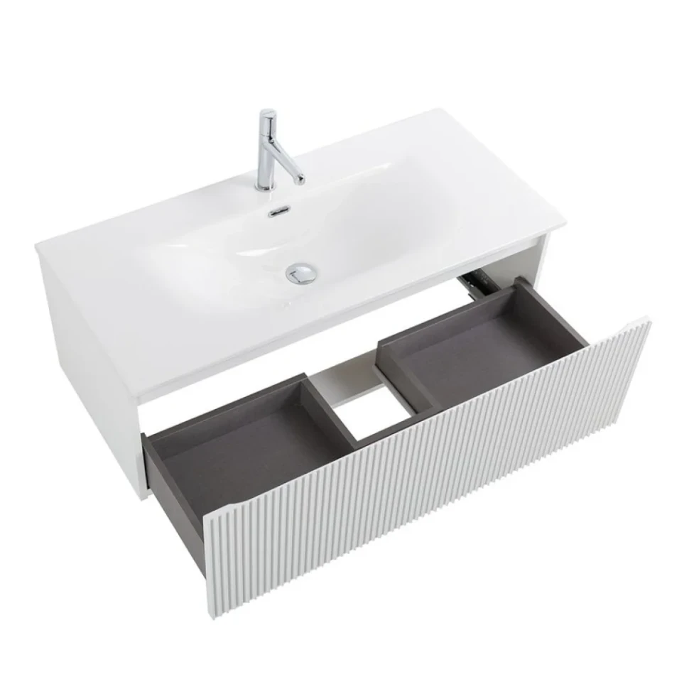 Тумба под раковину без столешницы BelBagno Uno 100 подвесная, 1 ящик, bianco opaco