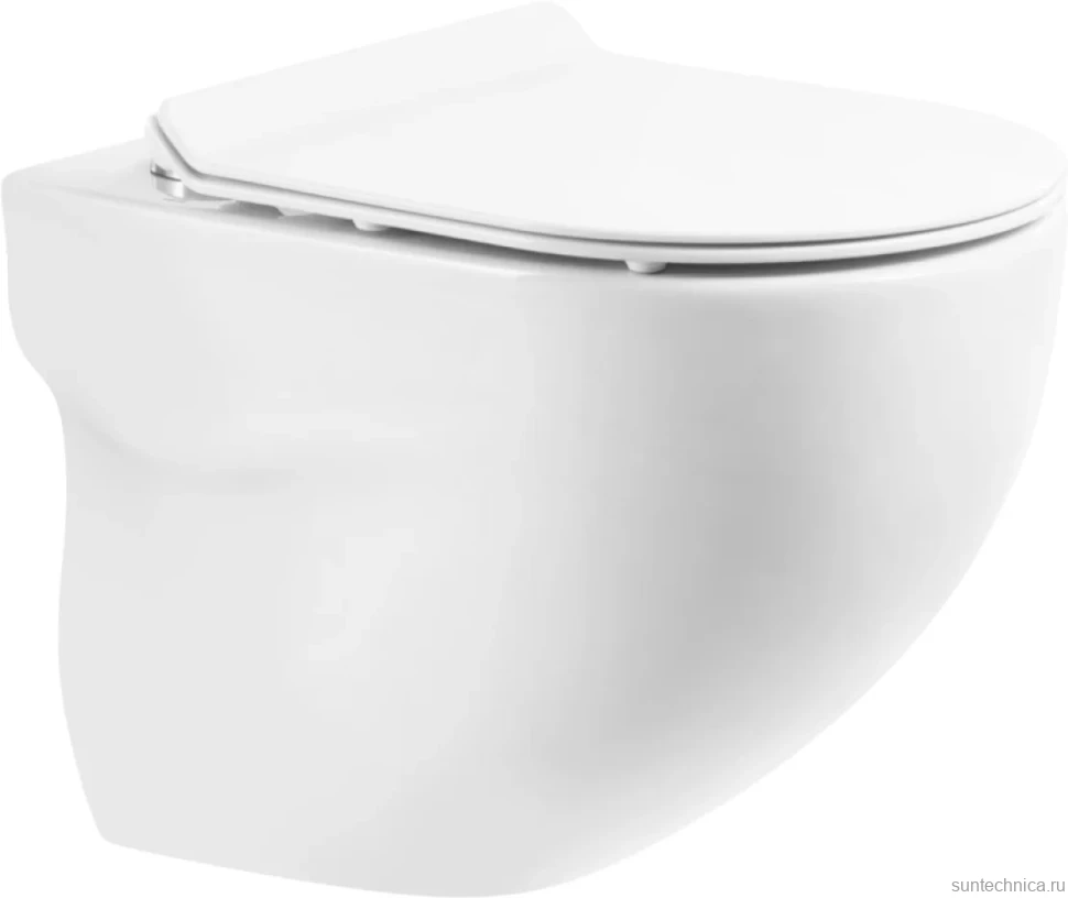 Унитаз подвесной BelBagno Onda BB066CHR безободковый, крышка BB2111SC с микролифтом