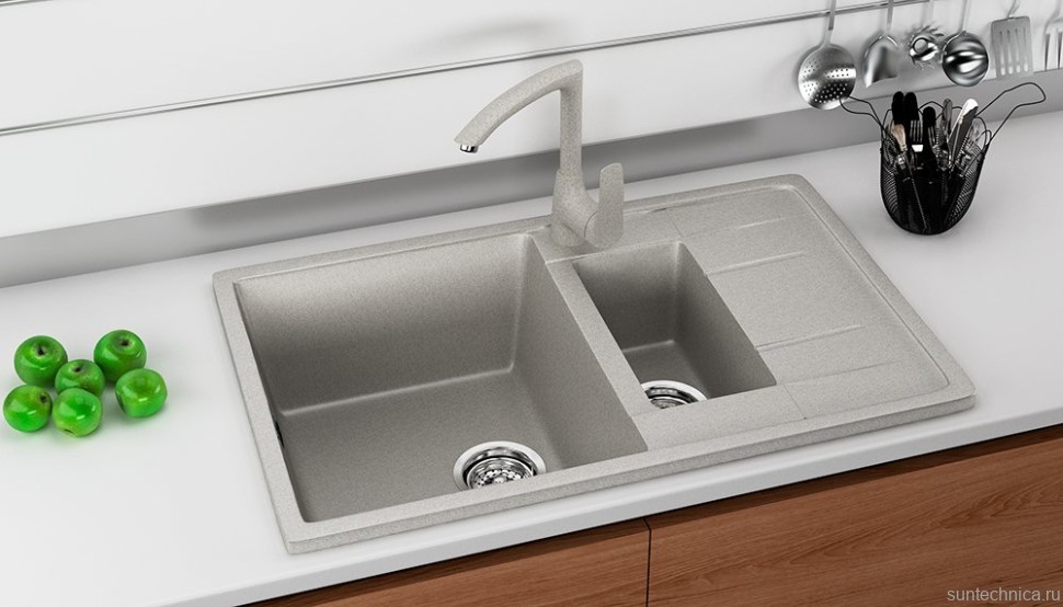 Мойка кухонная Ulgran U-205 -310 серая