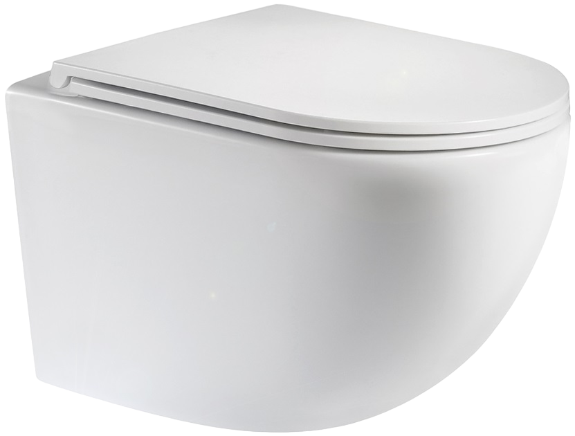 Унитаз подвесной Teymi Lina S T40102 с микрофлитом, безободковый, белый