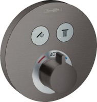 Термостатический смеситель встраиваемый Hansgrohe ShowerSelect S ShowerSelect S 15743340 для душа, шлифованный черный хром