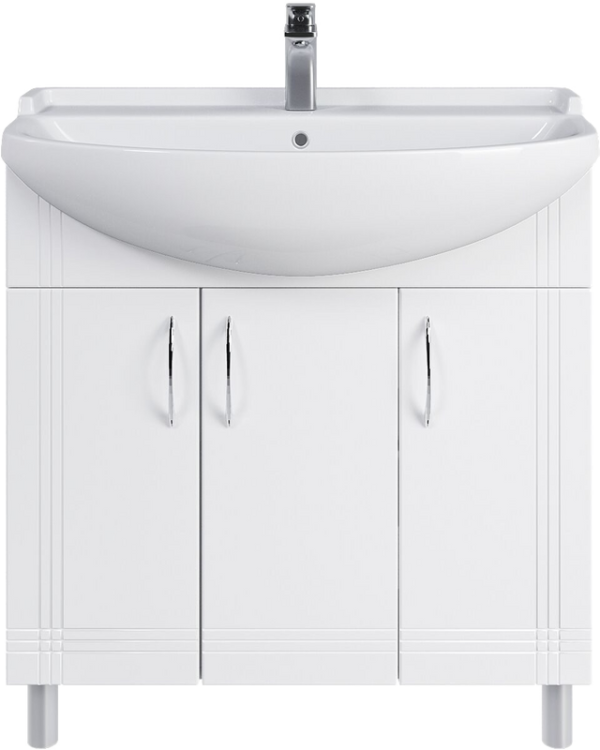 Тумба под раковину SanStar Вольга 80 напольная, белая