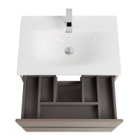 Мебель для ванной комнаты BelBagno Kraft 60 подвесная, матовая бежевая, раковина bb-8099-60