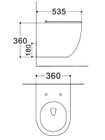 Унитаз подвесной Agger AT03144 безободковый, с микролифтом, матовый черный