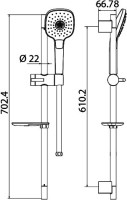 Душевой гарнитур IDDIS Sena SEN3F70i16