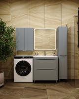 Мебель для ванной комнаты Style Line Бергамо Мини 80 Люкс Plus напольная, антискрейтч серая