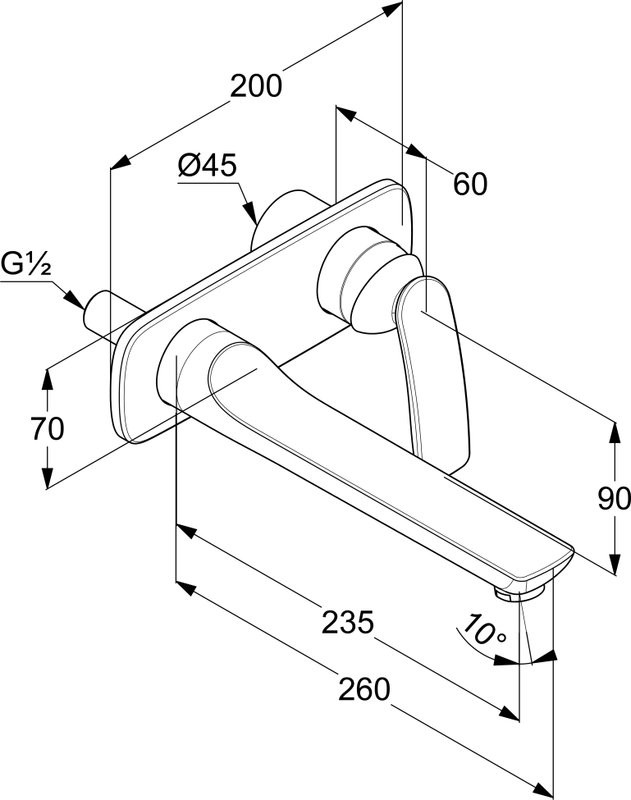 Смеситель для раковины Kludi Balance 522470575 С ВНУТРЕННЕЙ ЧАСТЬЮ