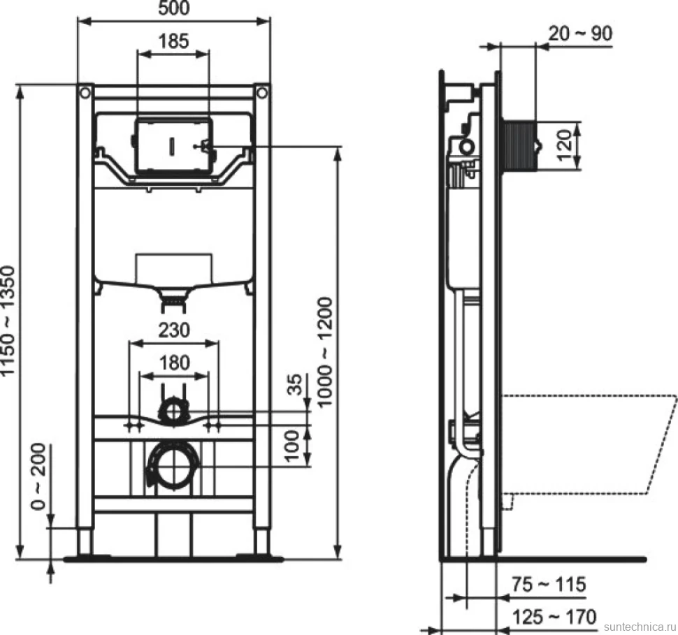 Комплект Ideal Standard Connect Air AquaBlade E212101