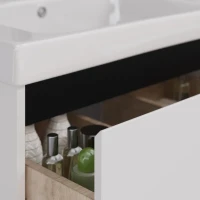 Тумба под раковину Lemark Combi 120 черная, белая глянцевая