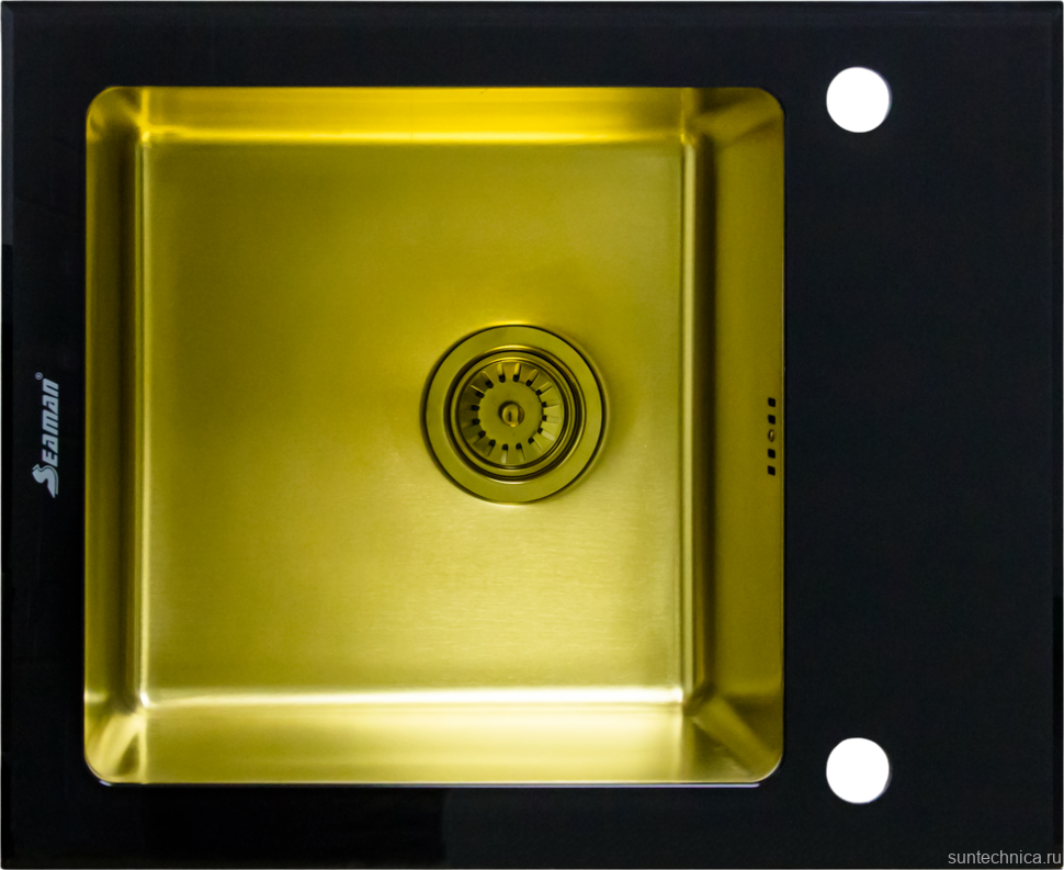 Мойка кухонная Seaman Eco Glass SMG-610B-Gold