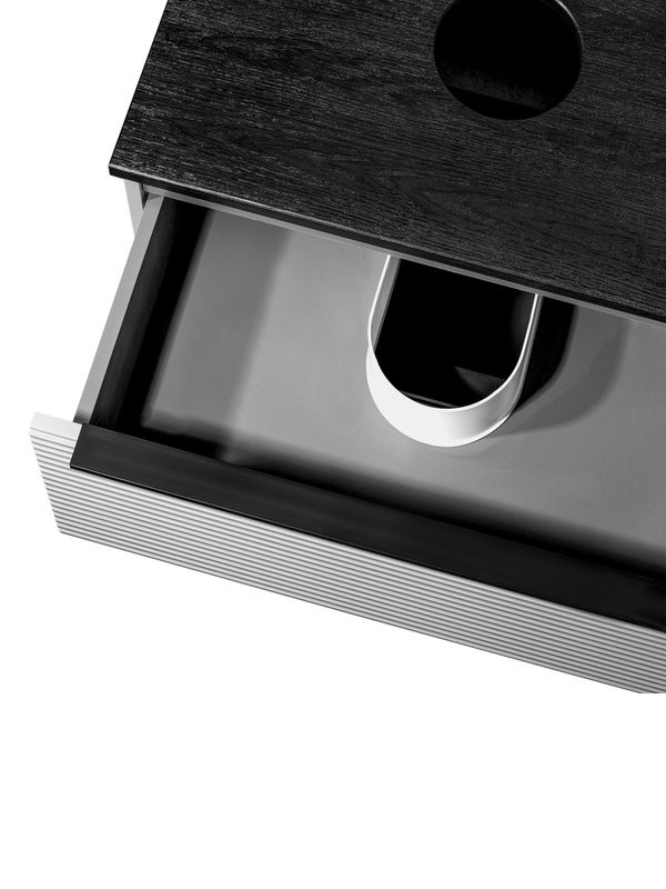 Тумба с раковиной Runo Орлеан 60 подвесная, матовая белая, черный