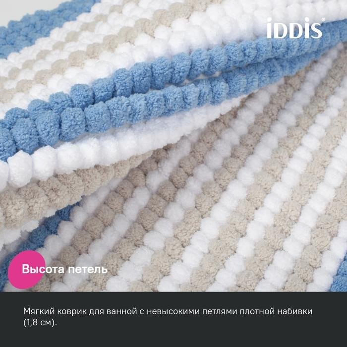 Коврик IDDIS Base BC05P58i12 50х80, голубой