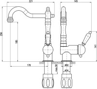 Смеситель для кухни Rav Slezak Labe L508.5/8Z золотой