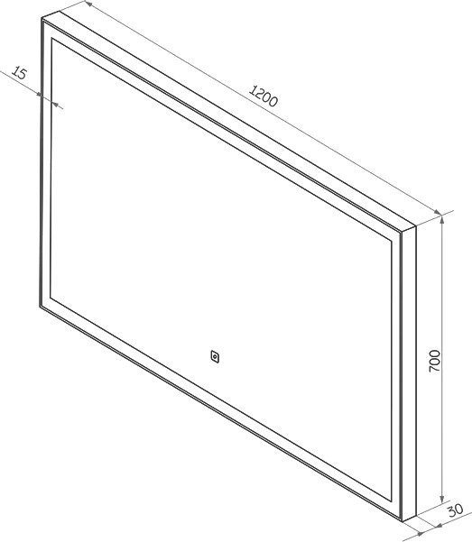 Зеркало CONTINENT Sting 120х70 с подсветкой