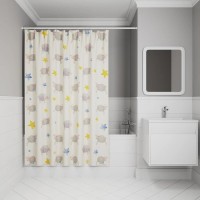 Штора для ванной IDDIS Base BA01P18i11 180х200, желтая