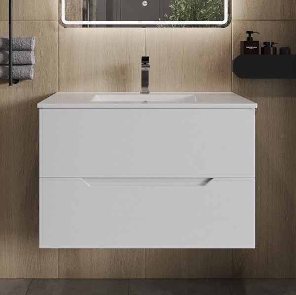 Тумба под раковину Orange Line 80, белая матовая