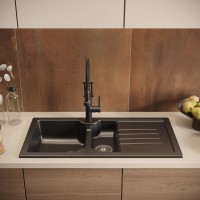 Мойка кухонная Domaci Сиена 54100-110 черная матовая Мойка кухонная Domaci Сиена 54100-110 черная матовая