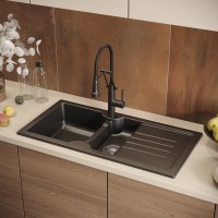 Мойка кухонная Domaci Сиена 54100-110 черная матовая Мойка кухонная Domaci Сиена 54100-110 черная матовая