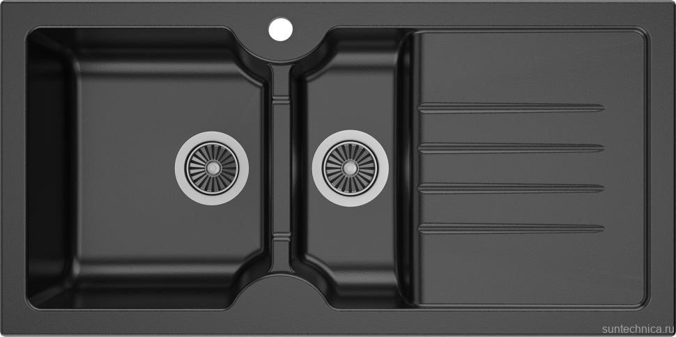 Мойка кухонная Domaci Сиена 54100-110 черная матовая