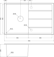 Мойка кухонная Emar Quartz EMQ-1800.Q Барит Мойка кухонная Emar Quartz EMQ-1800.Q Барит