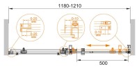 Душевая дверь в нишу Cezares Stylus M BF1 120 C Cr
