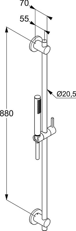 Душевой гарнитур Kludi Nova Fonte Puristic 2084005-15