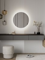 Зеркало круглое CONTINENT Led Ajour 65 см, сенсорное, с нейтральной подсветкой