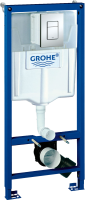 Комплект Унитаз подвесной Wanfald Lauta 47302100005 белый + Инсталляция Grohe Rapid SL 38772001 3 в 1 с кнопкой смыва