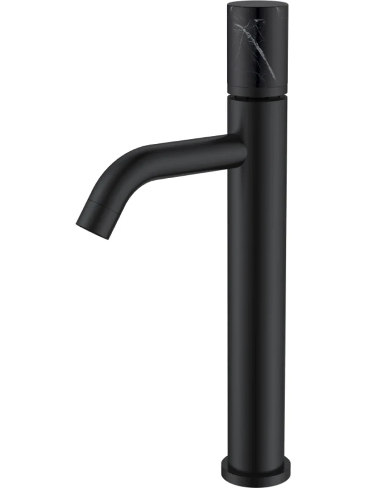 Смеситель для раковины Boheme Stick 122-B-MR-B черный, черный мрамор