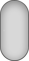 Зеркало Wellsee 7 Rays’ Spectrum 60х120 с подсветкой, черное матовое
