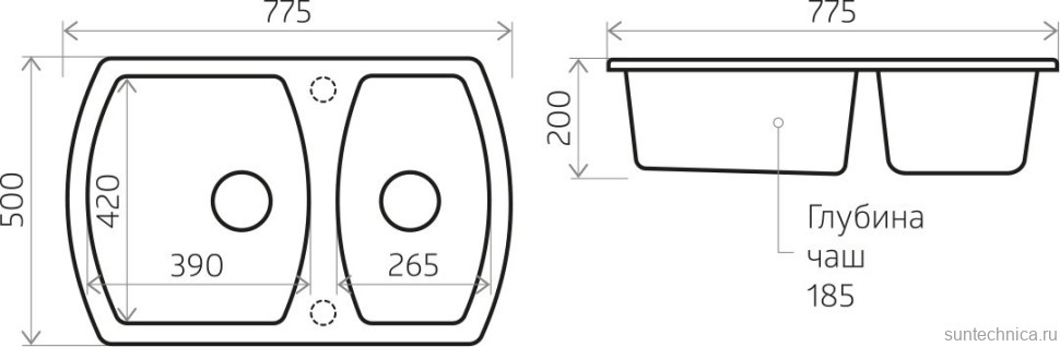 Мойка кухонная Domaci Верона 78-50 белая