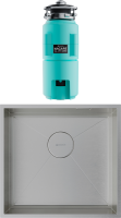 Комплект Мойка Omoikiri Kasen 48-26 INT IN нержавеющая сталь + Измельчитель Nagare slim 1250-AZ azur blue