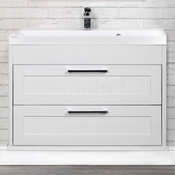 Тумба с раковиной ValenHouse Эйвори 80, подвесная, белая