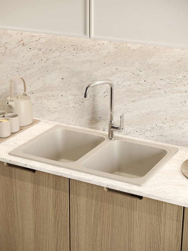 Мойка кухонная Domaci Болонья М-20-003 бежевая