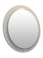 Зеркало круглое Comforty Мадрид 90 сенсорное, с подсветкой, серый шёлк