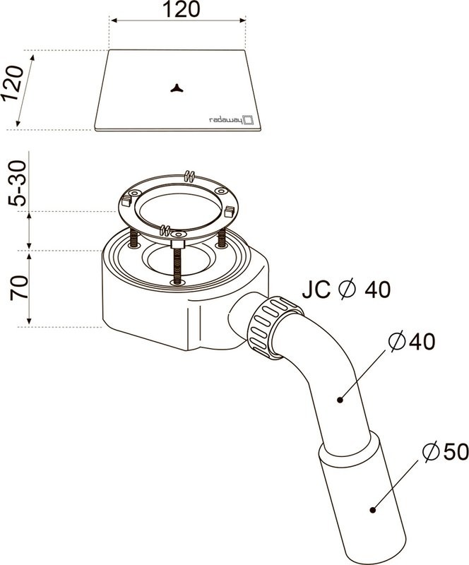 Поддон для душа Radaway Argos 4AD911-01 D 90x110 с сифоном