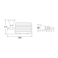 Мыльница Rose RG19T RG1904T пепельный Мыльница Rose RG19T RG1904T пепельный