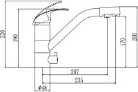 Смеситель для кухни Savol S-L1321