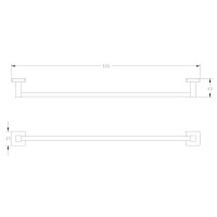 Держатель для полотенец Fashun A26-7 A2601-7 матовый черный